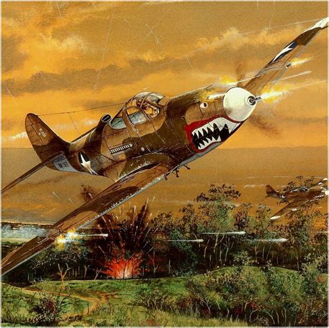 Bell P 39 In The Solomon Islands Aircraft Art Wwii Aircraft Fighter
