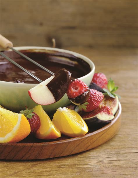 Chocolate Fondue With Various Fruits Easy And Delicious Dessert A