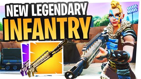 First Look At The New Legendary Infantry Rifle Fortnite New Gun Youtube