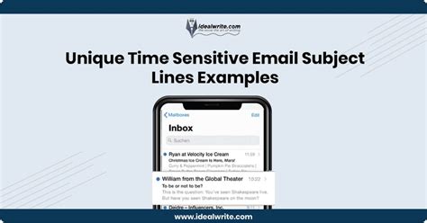103 Unique Time Sensitive Email Subject Lines Examples
