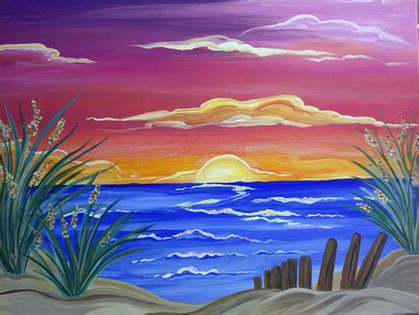 Sunset Beach Drawing Ideas Easy Image Result For Easy Summer Acrylic