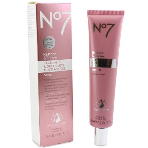 Boots No 7 75ml Restore And Renew Face And Neck Multi Action Serum