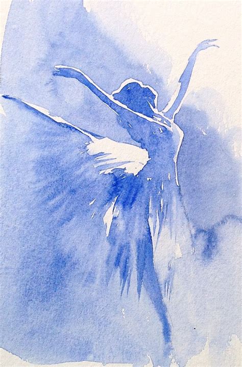Beautiful But Simple Monochrome Watercolor Exercise Of A Ballerina