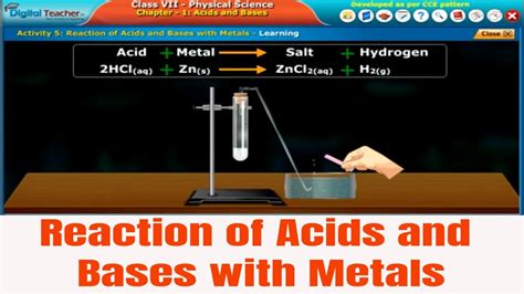 Reaction Of Acids And Bases With Metals Class 7 Physics Digital