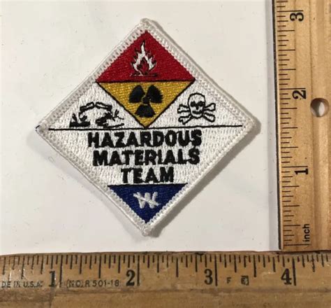 Vintage Hazardous Material Team Patch Fire Department Nuclear Toxic