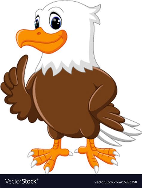 Cute Eagle Cartoon Royalty Free Vector Image Vectorstock