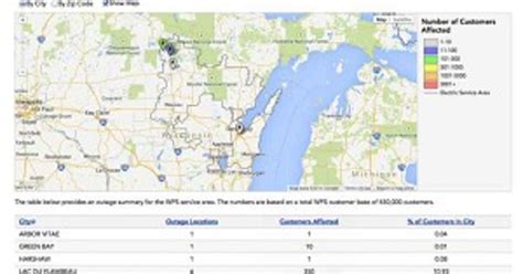 Chilly Wps Power Outage Map Recent Neebish Island Michigan Map