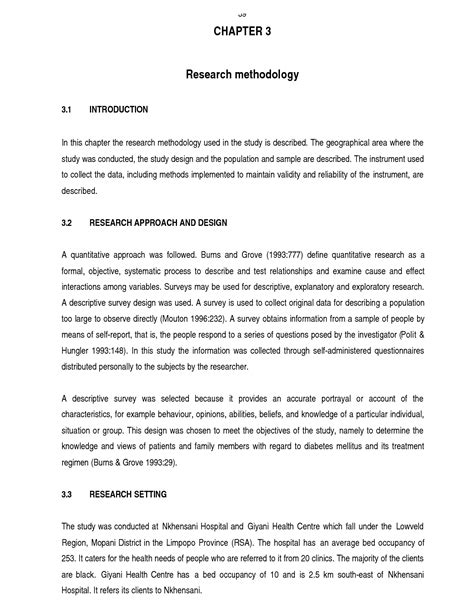 Sample Of Methodology In Research Paper