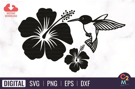 Hummingbird Svg Bird Flower Svg Graphic By Creative2morrow · Creative