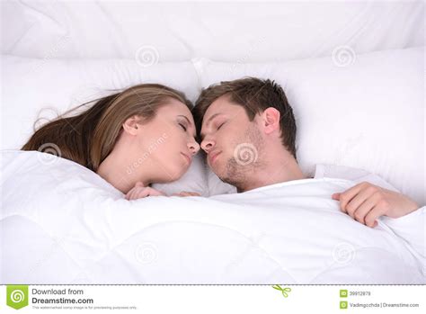 couple in bed stock image image of beautiful hugging 39912879