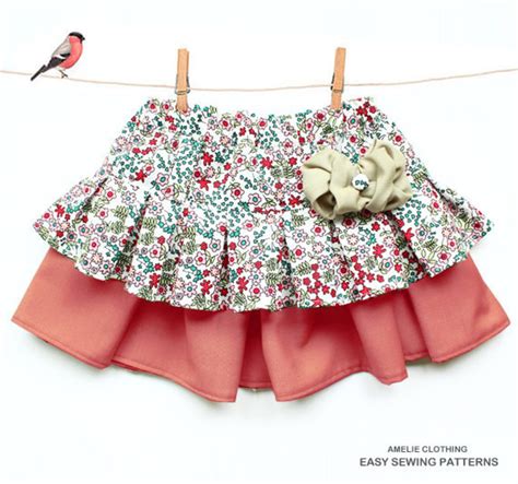 Girls Twirl Skirt Pattern One Skirt Three Styles Sizes 1 Etsy