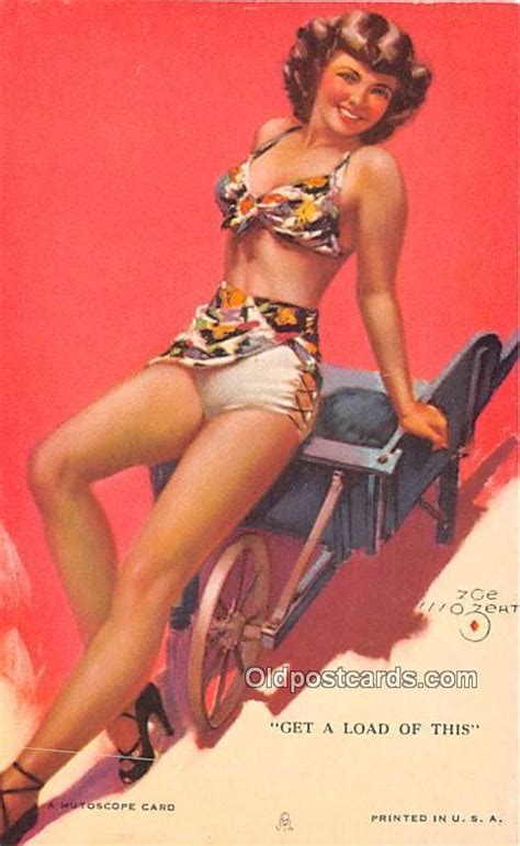 Get A Load Of This Zoe Mozert 1945 Mutoscope Artist Pin Up Girl Non Postcar Topics Pin