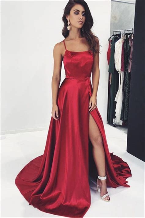 Schlichtes Abendkleid Lang Rot Abendkleider Günstig Prom dresses uk