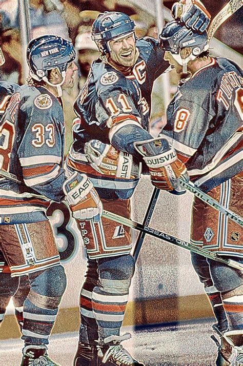 Mark Messier New York Rangers Illustration Digital Art By Iconic Sports