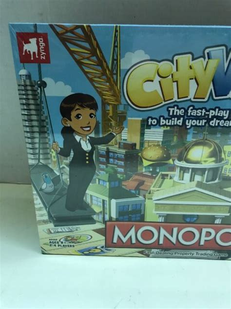 Zynga Cityville Monopoly Board Game By Hasbrobrand New Sealed Ebay