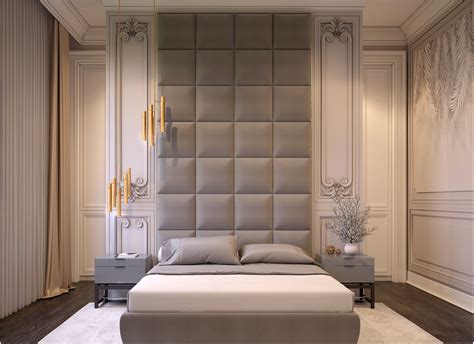Unique Wall Treatment Ideas For Transitional Bedroom With