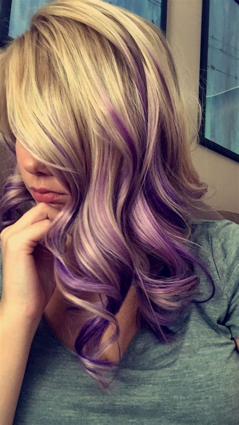 Purple And Blonde Hair Lilac Hair Color Trendy Hair Color Blonde