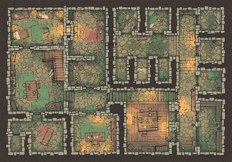 22x16 Dungeon Jail The Printable Prison Battle Map Rbattlemaps