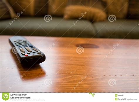 Remote Control And Coffee Table Stock Image Image Of