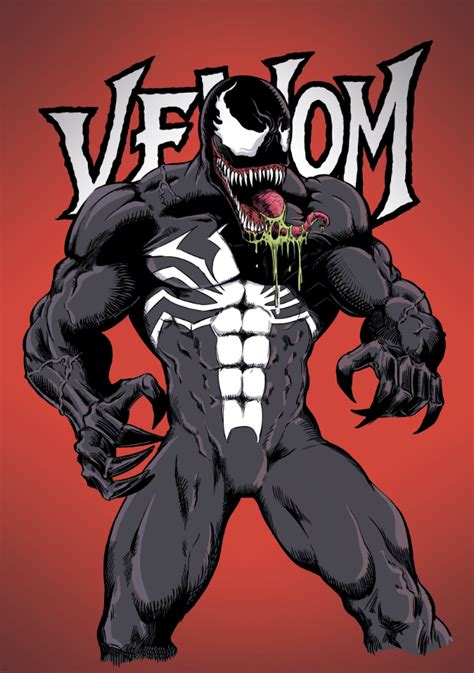 Venom Poster Superhéroes Cómics Y Dibujos Animados Dibujos Marvel