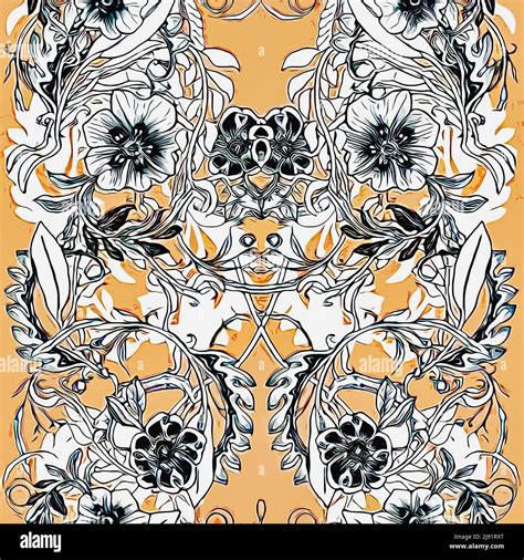 Textile And Wallpaper Patterns A Printable Digital Illustration Work