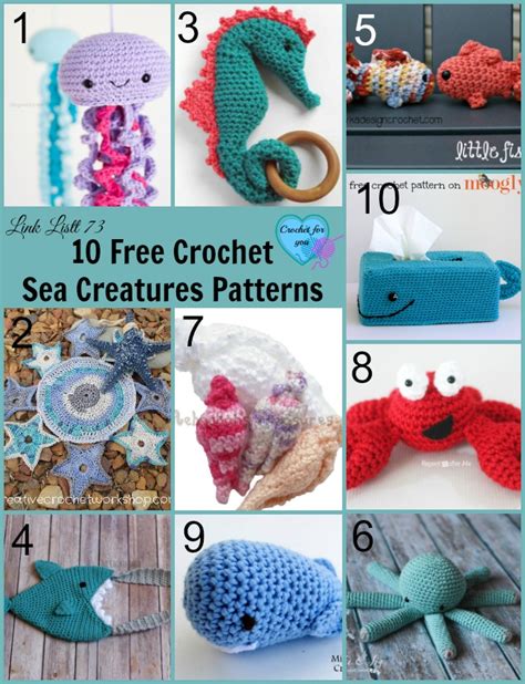 10 Free Crochet Sea Creatures Patterns Crochet For You
