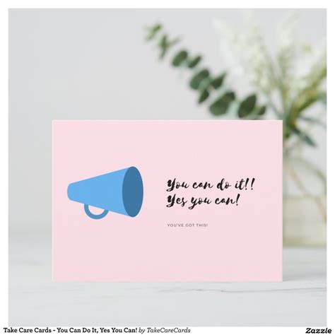 Take Care Cards You Can Do It Yes You Can Zazzle In 2023 Cards