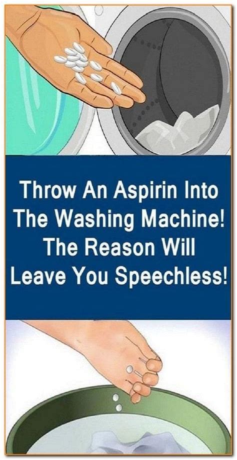 Throw An Aspirin Into The Washing Machine The Effect Is Perfect