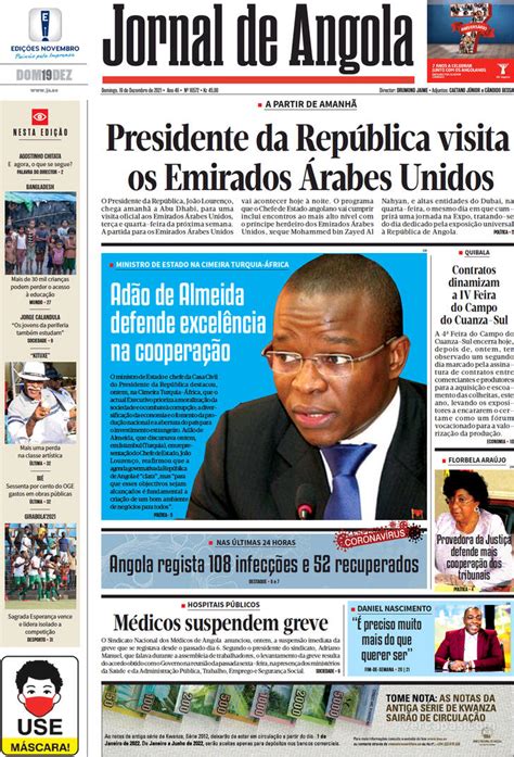 Capa Jornal De Angola De 2021 12 19