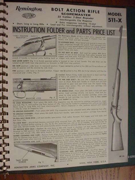 Remington Model 511 Instruction Manual Original For Sale At GunAuction