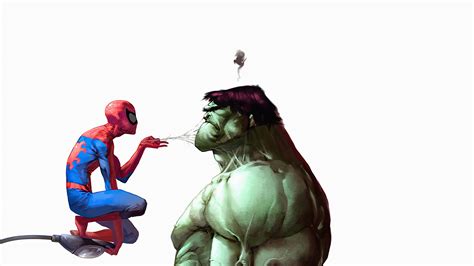 1600x900 Spiderman Hulk Funny 1600x900 Resolution Hd 4k Wallpapers Images Backgrounds Photos