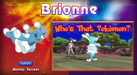 Whos That Pokémon Its Brionne Miketendo64 Miketendo64