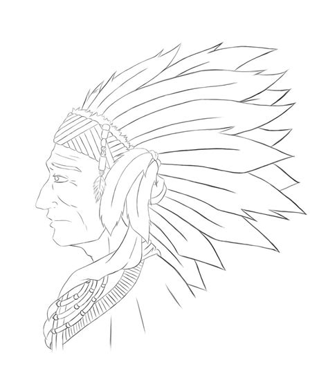 Indian Chief Headdress Drawing At Getdrawings Free Download