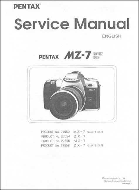 Product Details Pentax Mz 7 Service Manual Pentax Service Manuals