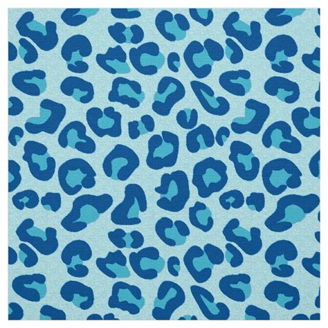 Leopard Print In Light Chambray To Dark Denim Blue Fabric Cheetah Print Wallpaper Leopard