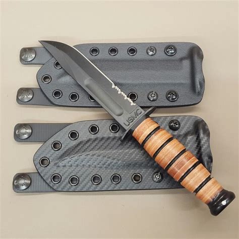 Kabar Short Fightingutility Knife And Custom Kydex Knife Sheaths In