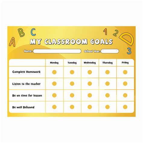 Reward Chart Ideas For Classroom