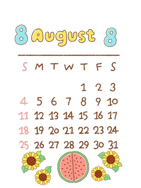 Free August Calendars Printables Get Yours Free Printable Calendar