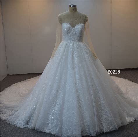 Ball Gown Style Bridal Gown Hot Sell Long Sleeves Ball Gown Custom