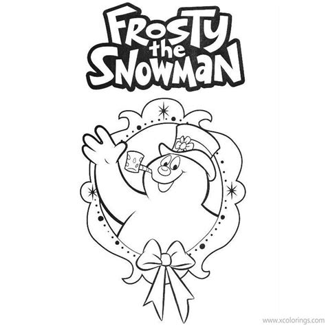 Karen Sitting On Frosty The Snowmans Back Coloring Pages