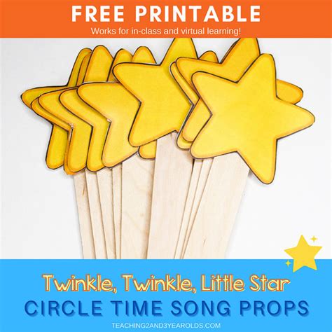 Twinkle Twinkle Little Star Printable Song Sticks