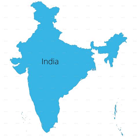 India States Map And Outline Vectors Graphicriver