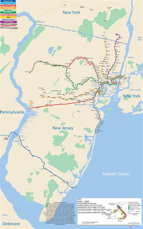 The New Jersey Transit Map In The New York City Subway Map Style R