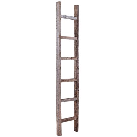Barnwoodusa Decorative Foot Old Wooden Ladder Genuine Reclaimed Wood