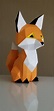 Papercraft Fox, Papercraft, Fox, Baby Fox, Fox Toy,DIY crafts, Fox ...