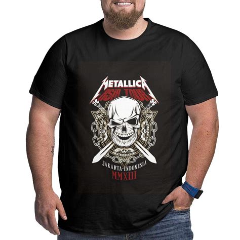Metallica Plus Big Crewneck Tee Top Comfortsoft Short Sleeve T Shirt