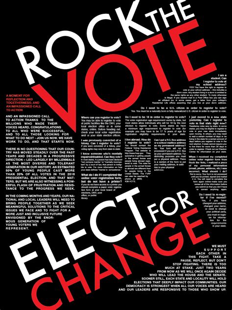 Rock The Vote Informational Poster On Fit Portfolios