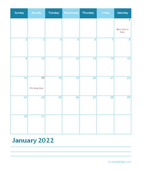 2022 Months Calendar Template Free Printable Templates