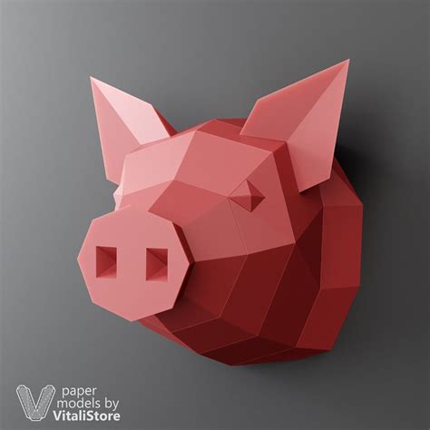 Printable Papercraft 3d Pig Template Pic Scalawag