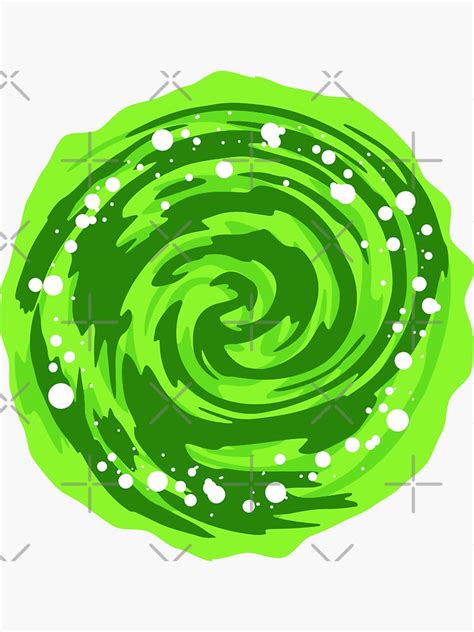 Portal Gun Green Portal Sticker By Cartoonice Redbubble